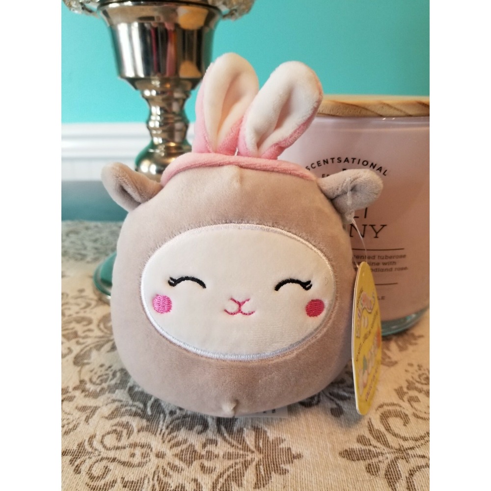 NWT Squishmallow 4.5" Sophie the Lamb W/ Pink Bunny Ears Easter Spring 2021